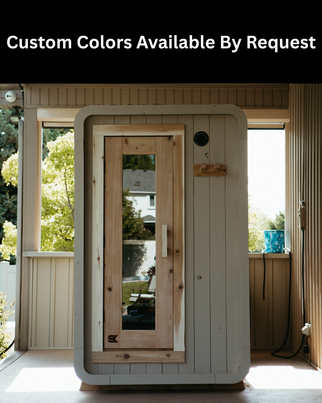 Sweat Kingdom Sweat Pod Blackout Edition sauna alternate exterior