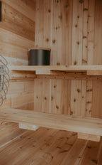 Sweat Kingdom Sweat Pod Blackout Edition sauna interior cedar walls