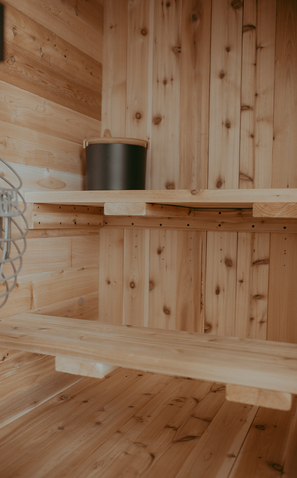 Sweat Kingdom Sweat Pod Blackout Edition sauna interior cedar walls