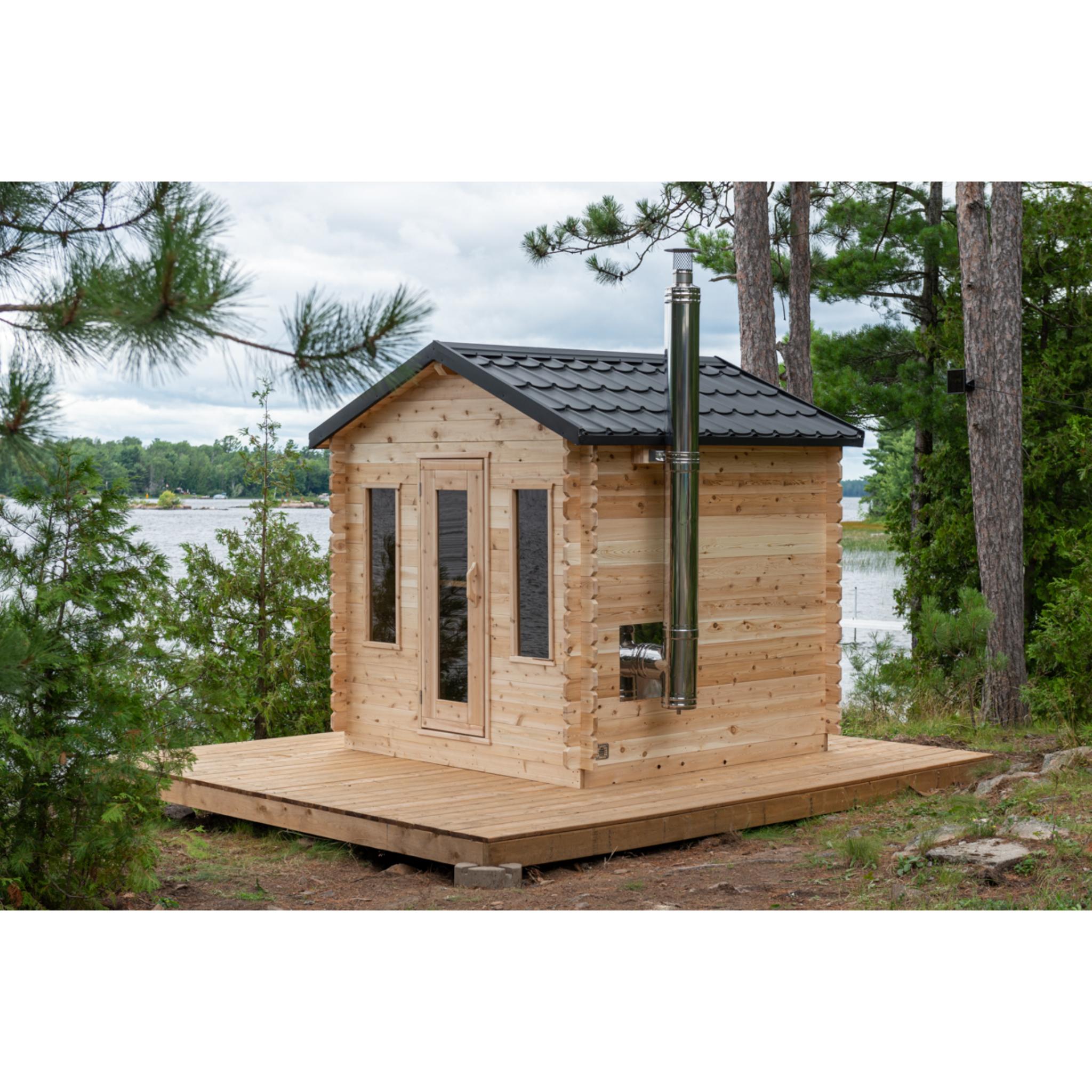 Canadian Timber Georgian Cabin Sauna - Wood Burning