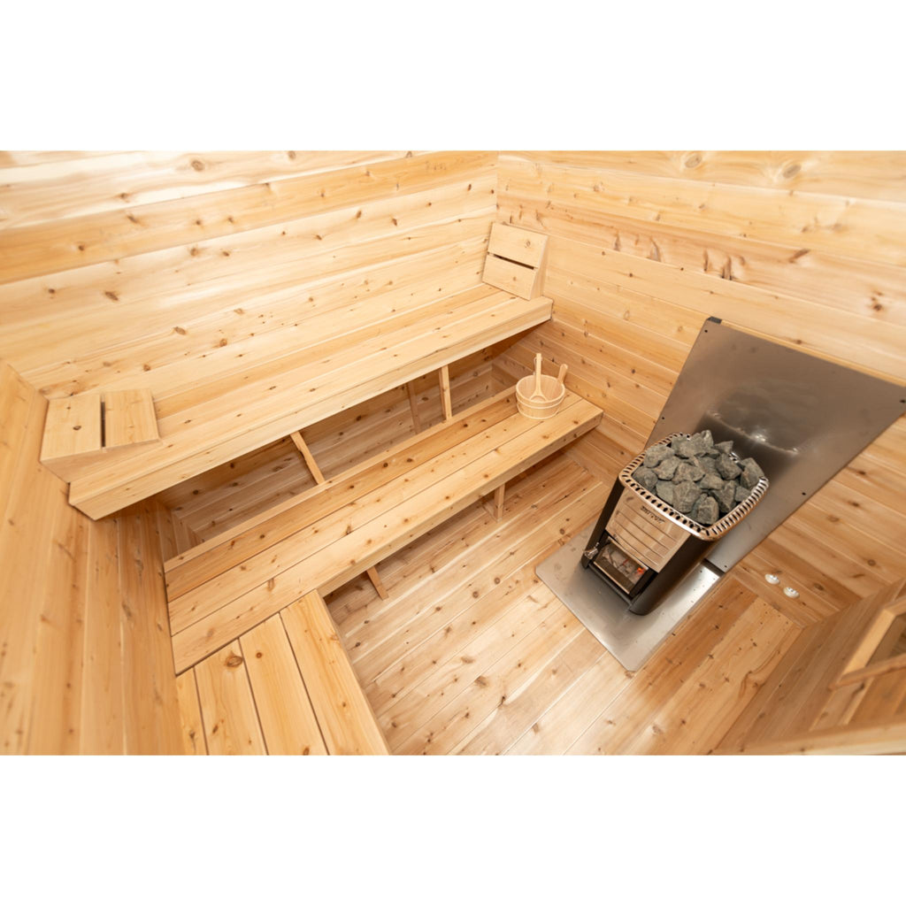Canadian Timber Georgian Cabin Sauna w/ Change Room - Wood Burning