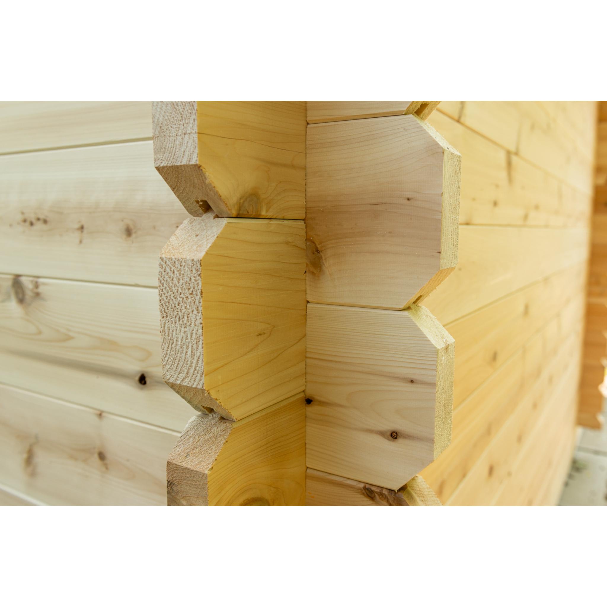 Canadian Timber Georgian Cabin Sauna w/ Change Room - Wood Burning