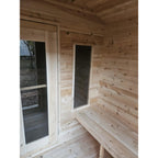 Canadian Timber Georgian Cabin Sauna w/ Change Room - Electric Heater