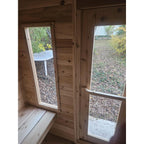 Canadian Timber Georgian Cabin Sauna w/ Change Room - Electric Heater