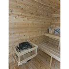 Canadian Timber Georgian Cabin Sauna w/ Change Room - Electric Heater